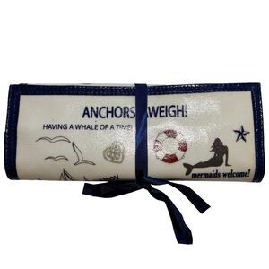 Brighton Seaside Chic Jewelry Roll Nautical Travel Organizer